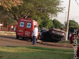 Maracaju: Colisão deixa veículo capotado na Av. Mario Correa