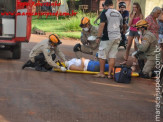 Maracaju: Ciclista é atropelada por motociclista e condutor ainda tentou agredir a vítima