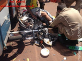 Maracaju: Colisão entre motocicleta e ônibus deixa vítima com fratura de fêmur