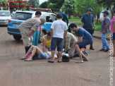 Maracaju: Adolescente conduzindo veículo se envolve em colisão com motociclista na Vila Prateada