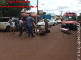Maracaju: Colisão entre veículo e motociclista próximo ao Restarurante Mestre Cuca