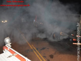 Maracaju: Carreta tem princípio de incêndio na MS-162 e Bombeiros extinguem chamas