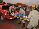 Maracaju: Colisão entre veículo e motocicleta na vila Margarida deixa condutor ferido