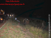 Maracaju: Família paraguaia que vinha voando alto capota veículo no minianel rodoviário