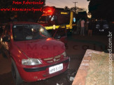 Maracaju: Condutor embriagado colidi com mureta central da Avenida João Pedro Fernandes no amanhecer de domingo