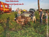 Maracaju: Colisão frontal entre veículo e ônibus de turistas na MS-162 próximo ao aterro sanitário resulta em uma vítima fatal