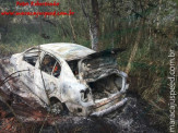 Maracaju: Veículo pega fogo após acidente na Rodovia MS-157, que interliga Maracaju a Itaporã