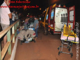 Maracaju: Motociclista colidi com guarda rei da ponte na Av. Marechal Deodoro e se arrasta para acostamento para não ser atropelado