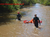 Maracaju: Corpo de Bombeiros realiza resgate de cadáver em avançado estado de decomposição no Rio Cachoeira