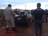 Maracaju: Veículo capota na estrada que dá acesso à Fundação MS e bebê é arremessado para fora de veículo e fica em estado grave