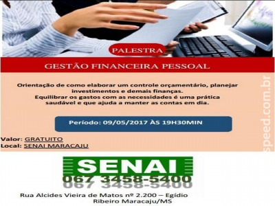Palestra Gestão Financeira Pessoal SENAI / Maracaju