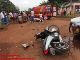 Maracaju: Motociclista vítima de colisão na antiga Rua Campo Grande fica em estado gravíssimo