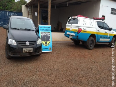 Maracaju: PRE BOP Vista alegre recupera veículo com queixa de roubo ocorrido em Uberlândia/MG