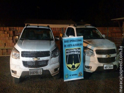 Maracaju:  PRE BOP Vista Alegre recupera duas caminhonetes de luxo produtos de Roubo/Furto após acompanhamento tático na MS-164