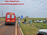 Maracaju: Colisão frontal entre veículo na BR-267, resulta em veículo partido ao meio