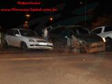 Maracaju: Condutor perde controle de veículo destrói proteção de ponte e colidi com outro veículo