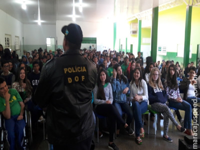 DOF realiza palestra do Projeto Diga não às Drogas em Maracaju