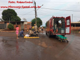 Maracaju: Colisão entre veículo e motocicleta na Vila Margarida, deixa motociclista ferida