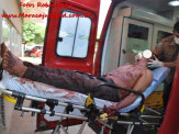 Maracaju: Corpo de Bombeiros atendem ocorrência de esfaqueamento, onde homem foi esfaqueado no pescoço