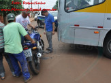 Maracaju: Ônibus escolar se envolve em colisão com motociclista