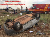 Maracaju: PRE BOP Vista Alegre e Corpo de Bombeiros atendem acidente de capotamento na MS-164
