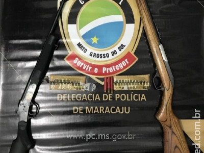 Polícia Civil de Maracaju apreende armas de fogo e munições em Vista Alegre