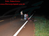 Maracaju: Bombeiros atendem ocorrência de acidente na BR-267 envolvendo ciclista e veículo