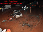 Maracaju: Bombeiros atendem ocorrência de colisão entre bi trem e veículo pick-up na MS-162. Condutor do veículo veio a óbito