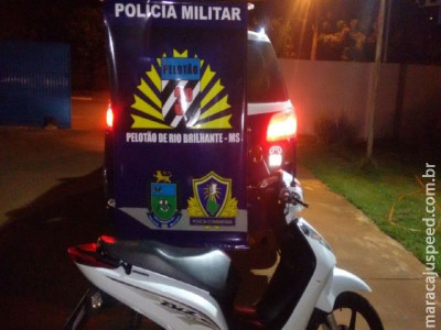 Polícia Militar de Rio Brilhante apreende autor de ato infracional de furto de veiculo logo após o fato