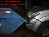 Maracaju: Condutor de veículo em alta velocidade perde controle de veículo e colidi com caminhonete estacionada