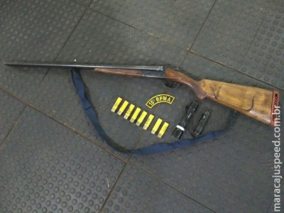 PMA apreende arma e munições e evita caça ilegal ao prender caçador que tentou fuga