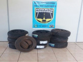 Maracaju: PRE BOP Vista Alegre apreende 40 pneus contrabandeados