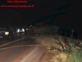 Maracaju: Bombeiros atendem ocorrência de tombamento de carreta na BR-267