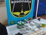 Maracaju: PRE BOPE Vista Alegre apreende medicamentos contrabandeados e quase 10 mil reais em notas falsas na rodovia MS-164
