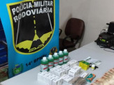 Maracaju: PRE BOPE Vista Alegre apreende medicamentos contrabandeados e quase 10 mil reais em notas falsas na rodovia MS-164