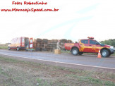 Maracaju: Bombeiros atendem ocorrência de tombamento de carreta carregada com pó de pedra na BR-267 Maracaju: Bombeiros atendem ocorrência de tombamento de carreta carregada com pó de pedra na BR-267
