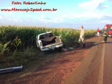 Maracaju: Colisão entre veículos na MS-162, ocasiona capotamento de caminhonete S10