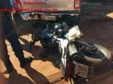 Maracaju: Motociclista faz graça empinando motocicleta e colidi com traseira da caminhonete Hilux estacionada