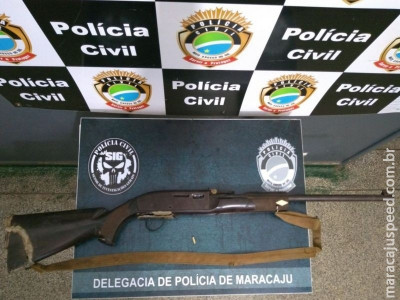 Polícia Civil de Maracaju apreende arma de fogo em assentamento após disparo acidental