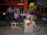 Corpo de Bombeiros de Maracaju, Polícia Militar e Rotaract realizam entrega de agasalhos arrecadados em campanha para Assistência Social