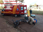 Maracaju: Corpo de Bombeiros atendem acidente envolvendo veículo e motociclista na Av. Perimetral Norte