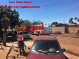 Maracaju: Bombeiros atendem de ocorrência de incêndio em residência na Vila Juquita. Filho de moradora foi autor do incêndio