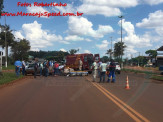 Maracaju: Colisão envolvendo veículo e motocicleta no cruzamento da Rua Marabá e 11 de Junho, resulta em uma vítima com ferimentos na cabeça