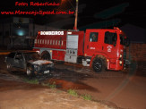 Maracaju: Bombeiros atendem ocorrência de incêndio em veículo durante madrugada