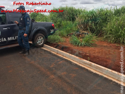 Maracaju: Polícia Militar localiza motocicleta usada em fuga, após assalto a Agência dos Correios