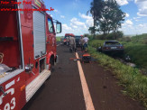 Maracaju: Colisão entre veículos à cerca de 70 km de Maracaju deixa vítima fatal presa em ferragens