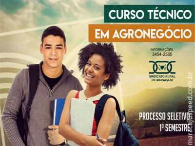 SENAR abre 30 vagas para curso técnico em agronegócio para Maracaju