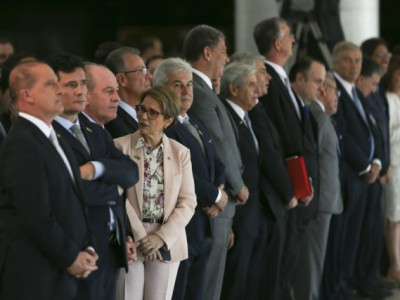 Tereza Cristina "falta" Showtec e se encontra com presidente argentino