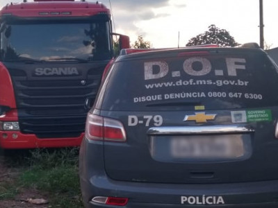 DOF recupera caminhão trator furtado em Santa Catarina 