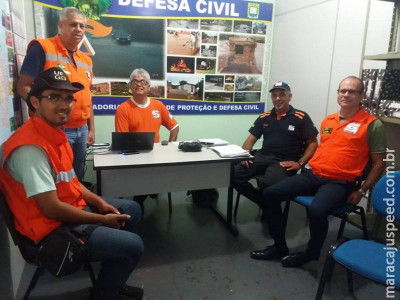 Coordenador da Defesa Civil de Maracaju Roberto Carlos Campos recebeu a equipe da Defesa Civil de Dourados